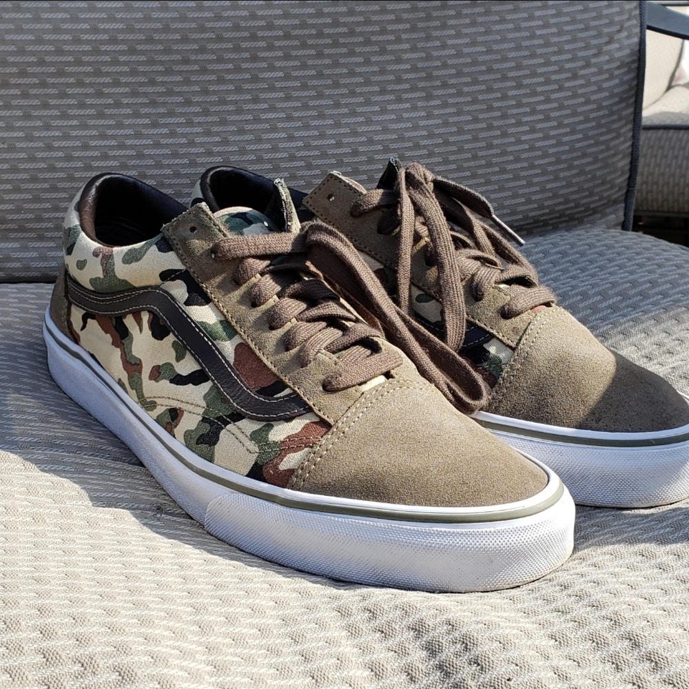 J Crew x Vans  Old Skool Camo Sneakers
